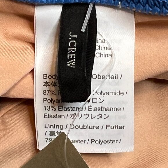 J Crew Deep V-Neck French One Piece Swimsuit Regal Blue Sz 24 New Women - Picture 6 of 8